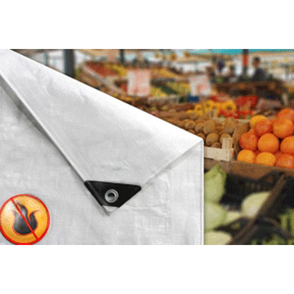 Waterproof White Tarpaulin - 200gsm UV-Resistant Durable Cover for Outdoor Use