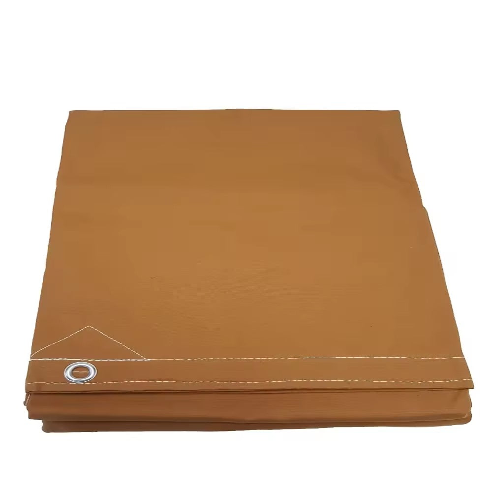 18oz waxed canvas tarpaulin seam detail – double-stitched waterproof canvas – Tarpaulins UK