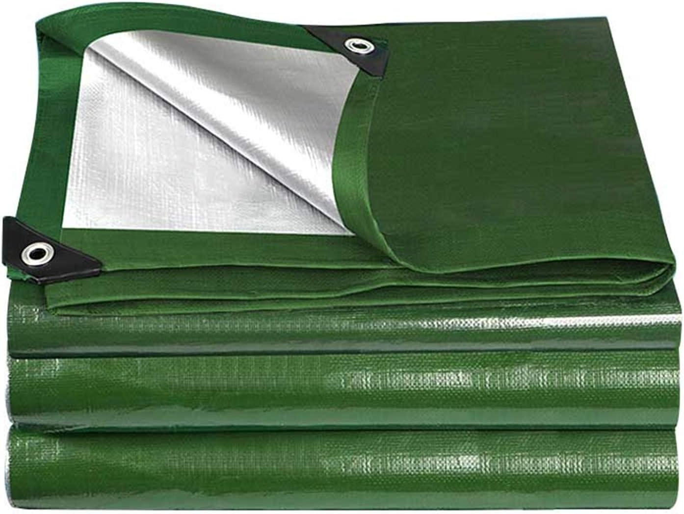 Waterproof Green and Silver Tarpaulin – 140gsm Heavy Duty UV Resistant Cover