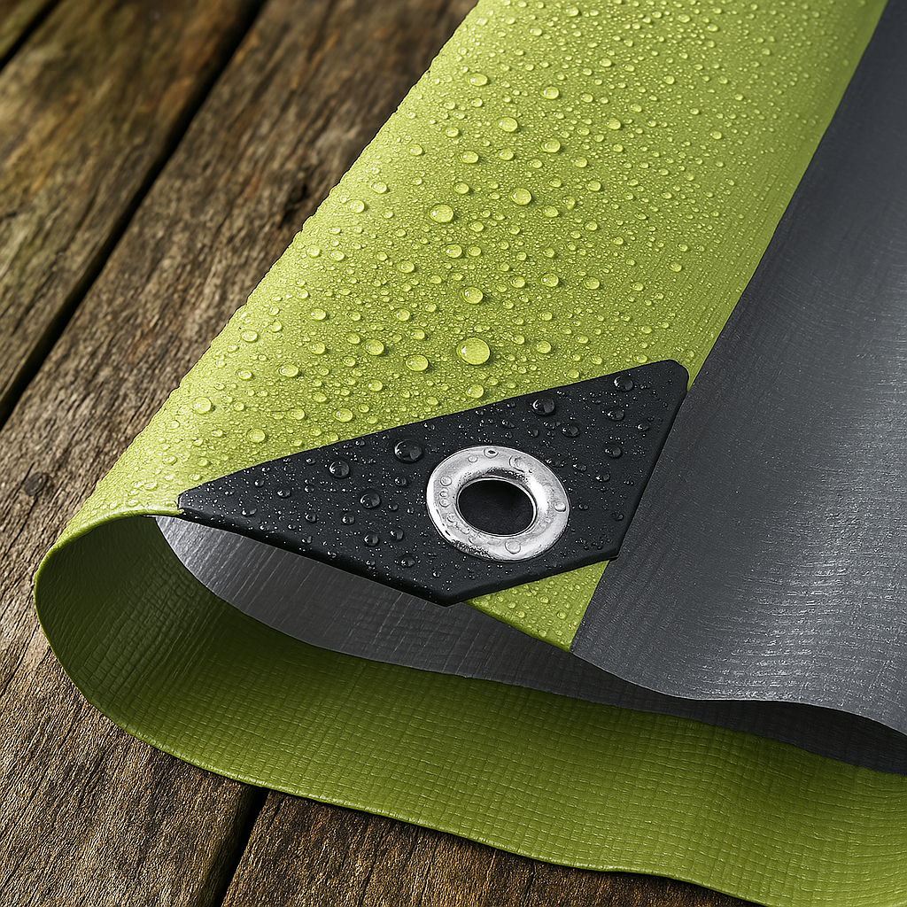 High-Performance Green Silver Tarpaulin – 270gsm Waterproof & Rot-Proof Cover