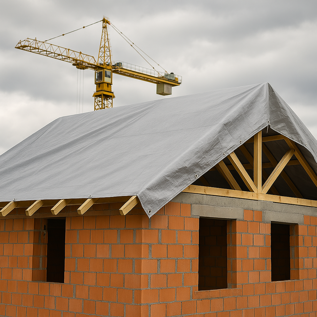 Waterproof & UV-Proof Heavy-Duty Tarpaulin 140GSM Silver Tarp for Cars, Boats & Garden Gear