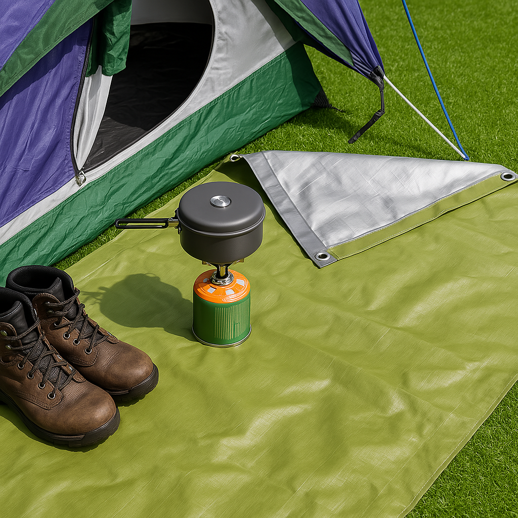 High-Performance Green Silver Tarpaulin – 270gsm Waterproof & Rot-Proof Cover