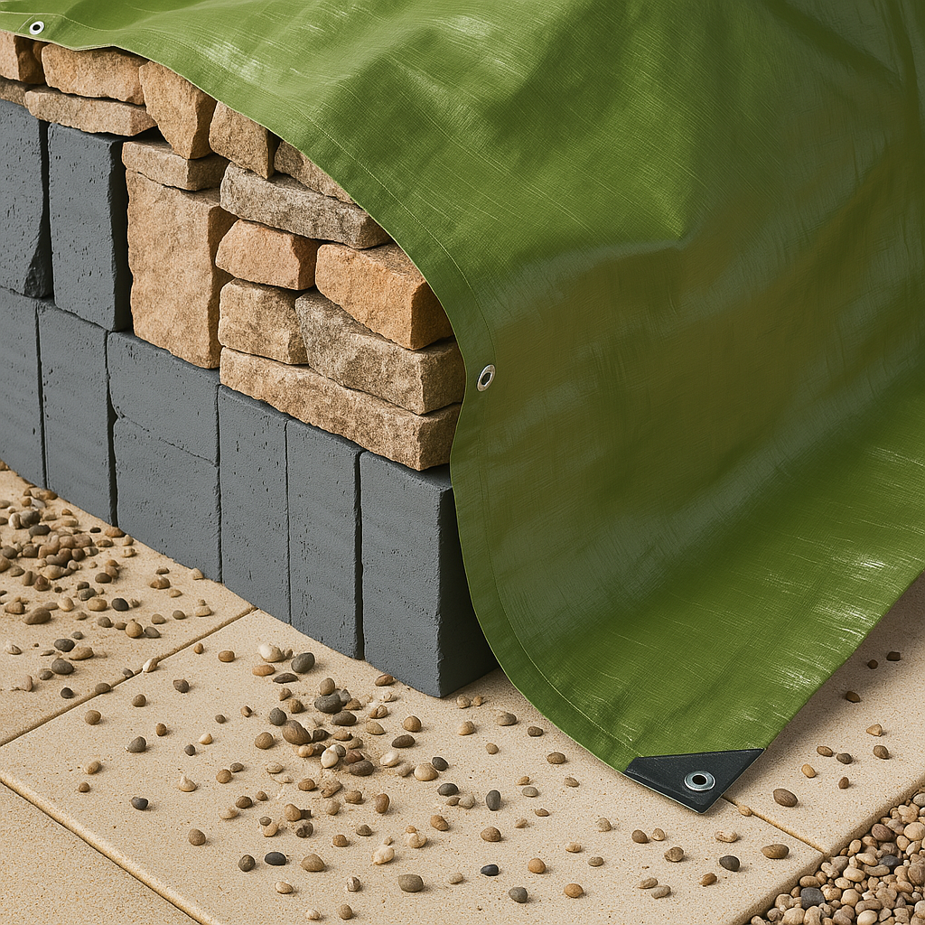 High-Performance Green Silver Tarpaulin – 270gsm Waterproof & Rot-Proof Cover