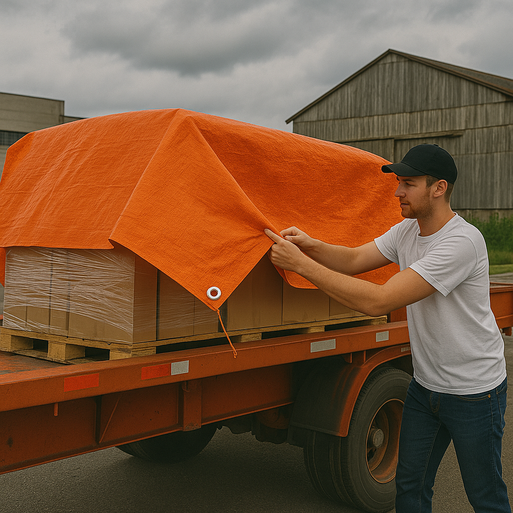 Heavy Duty 90GSM Tarpaulin – Premium Waterproof Cover for Furniture Caravans and Outdoor Protection