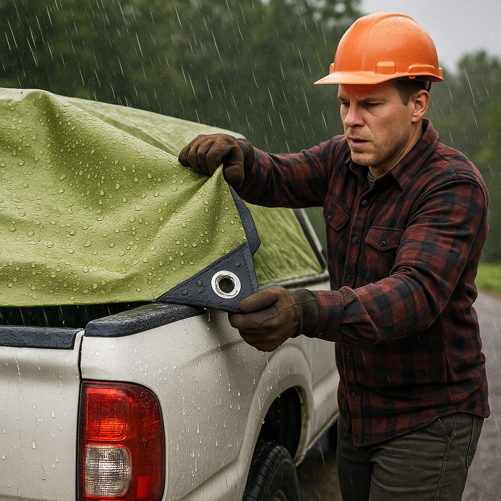 High-Performance Green Silver Tarpaulin – 270gsm Waterproof & Rot-Proof Cover