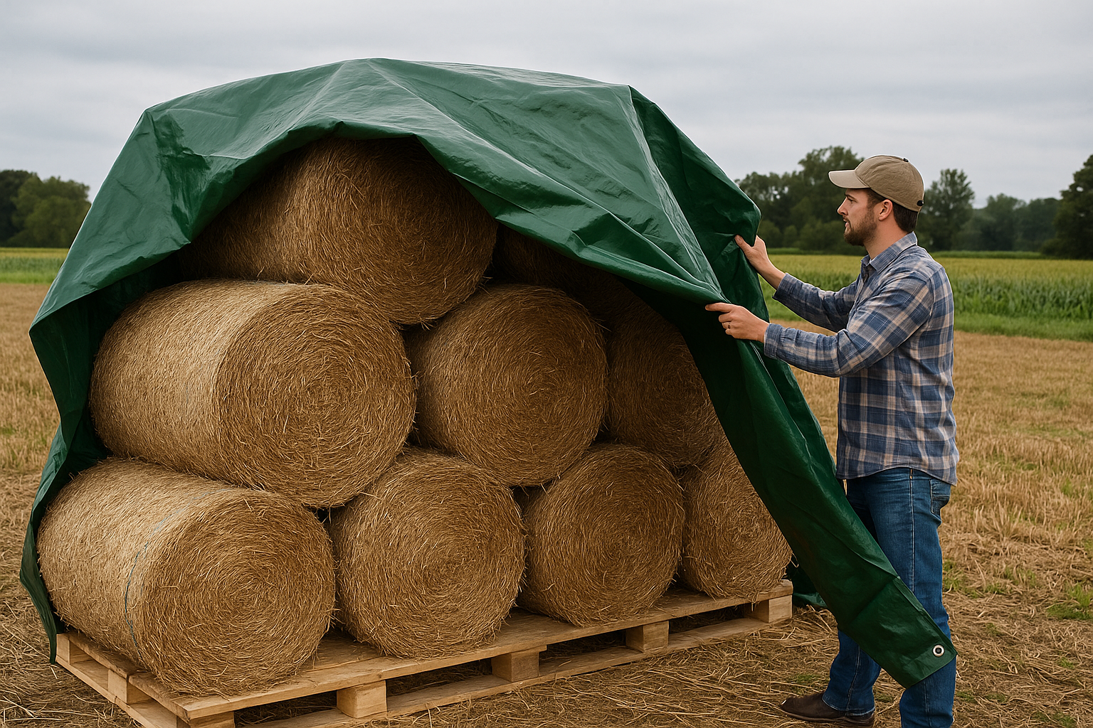 610gsm PVC Heavy-Duty Green Tarpaulin – Waterproof Industrial Cover for Construction, Haulage, and Outdoor Protection | Tarpaulins UK
