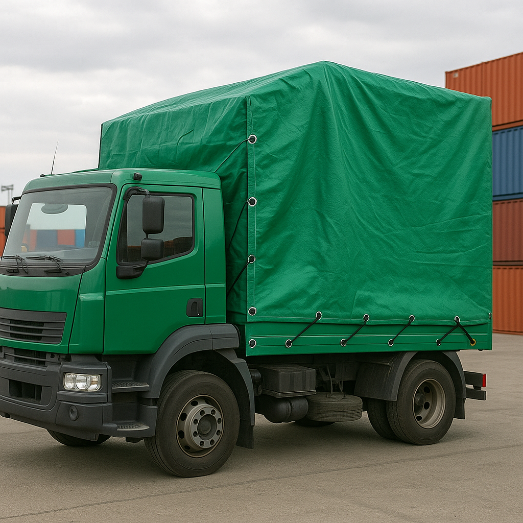Heavy Duty Green Cotton Canvas Tarpaulin – 14oz Durable Waterproof Tarp for Outdoor Industrial and Equipment Protection