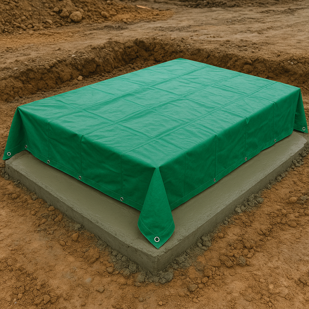 Super Heavy Duty PVC Green Tarpaulin – 570g/m² Ultra Durable Waterproof Tarp for Industrial, Outdoor, and Construction Use