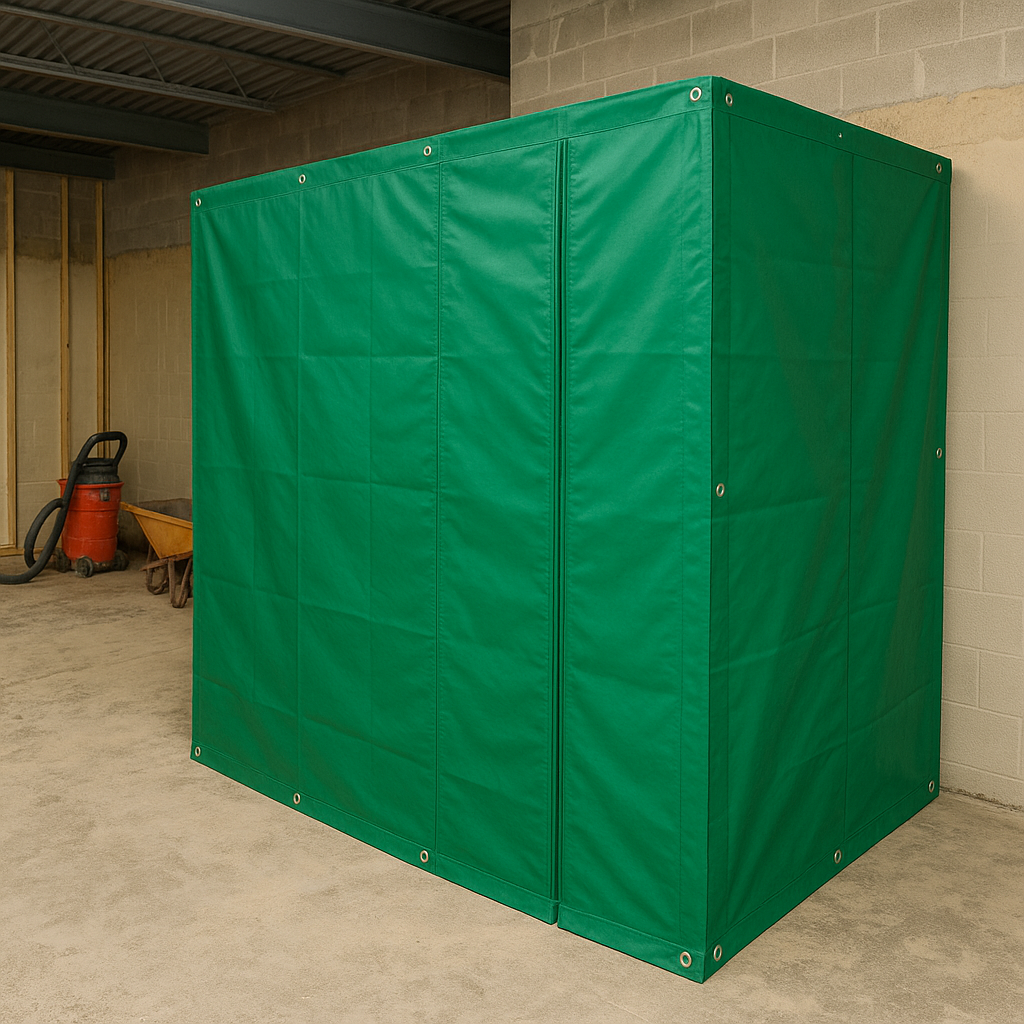 Super Heavy Duty PVC Green Tarpaulin – 570g/m² Ultra Durable Waterproof Tarp for Industrial, Outdoor, and Construction Use