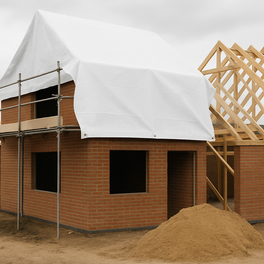 UV Protected Waterproof Tarpaulins – White 110gsm Durable Cover for All-Weather Protection