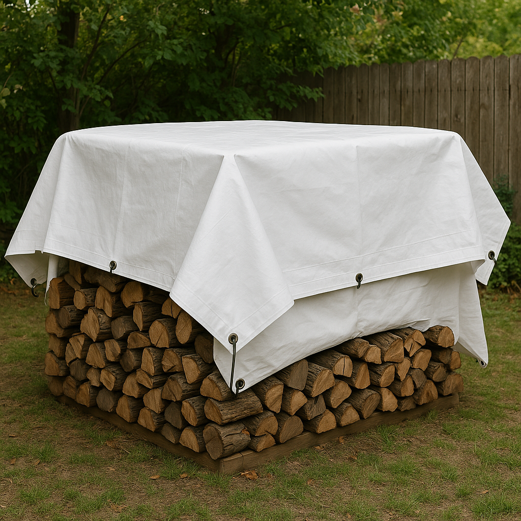 UV Protected Waterproof Tarpaulins – White 110gsm Durable Cover for All-Weather Protection