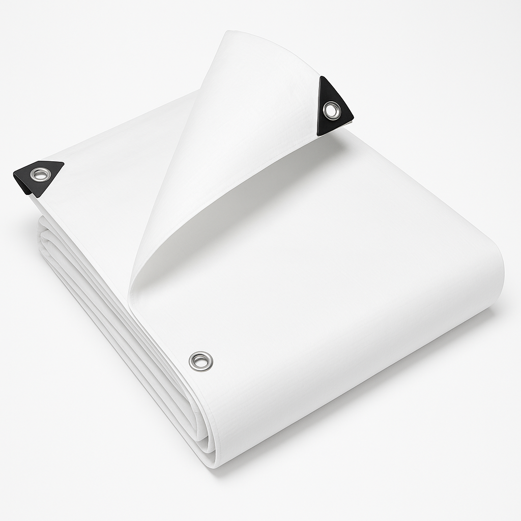 Waterproof Super White Cricket Wicket Cover Tarpaulin – Heavy-Duty 200gsm Outdoor Protection