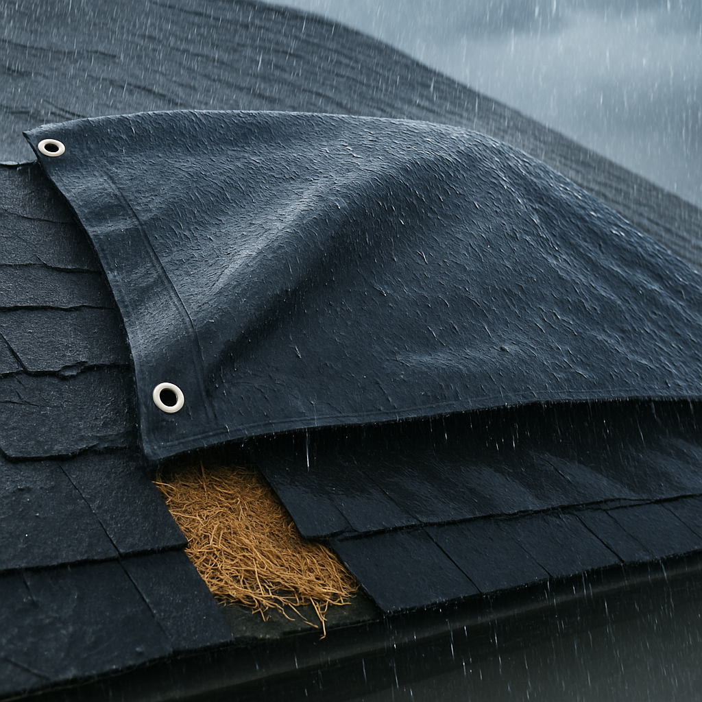 UV Protected Shrinkproof Black and Silver Heavy Duty Tarpaulin – 270gsm Premium Weatherproof Cover