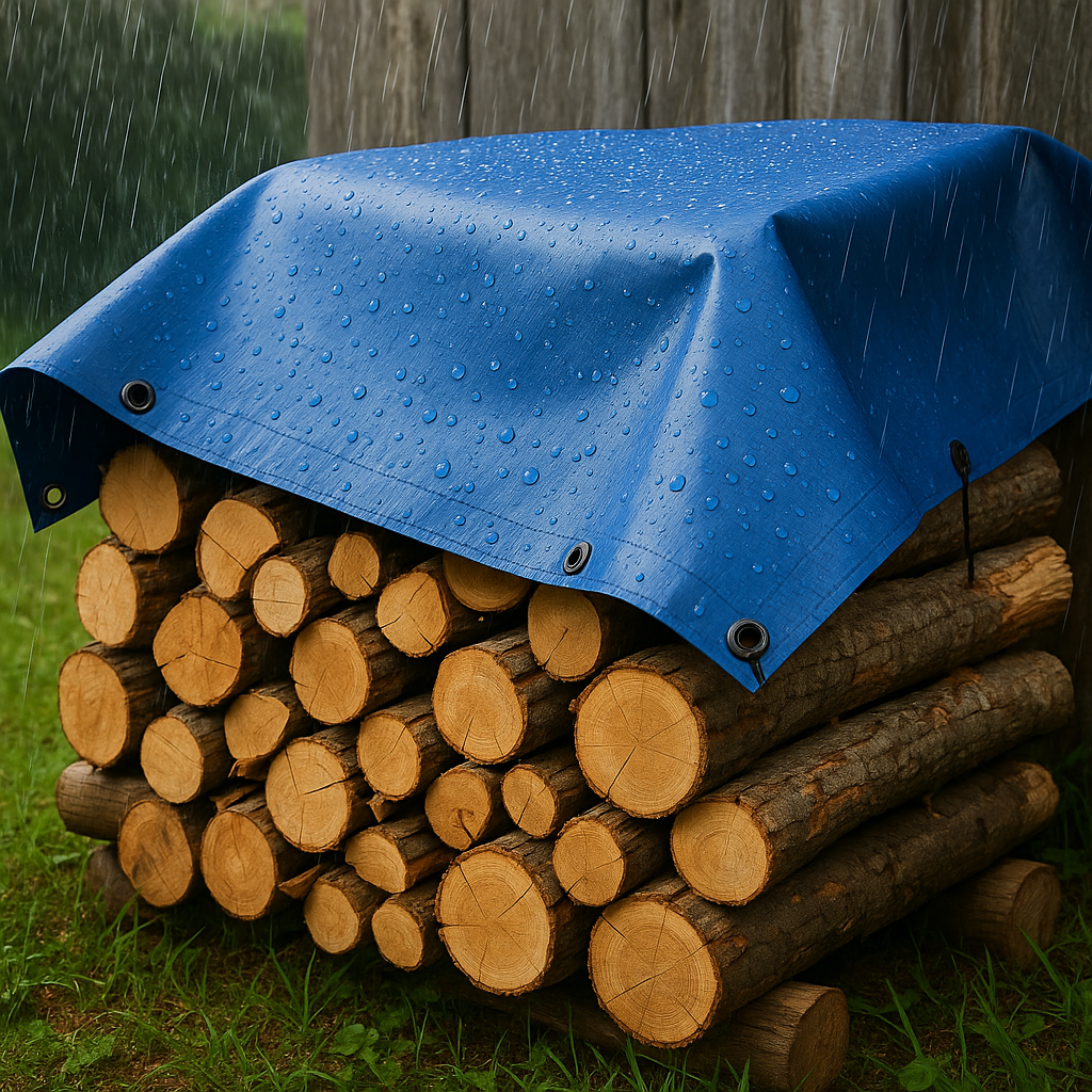 200gsm Waterproof Heavy Duty Tarpaulin – UV Resistant Polyethylene Tarp | Blue, Green & White | 36 Sizes