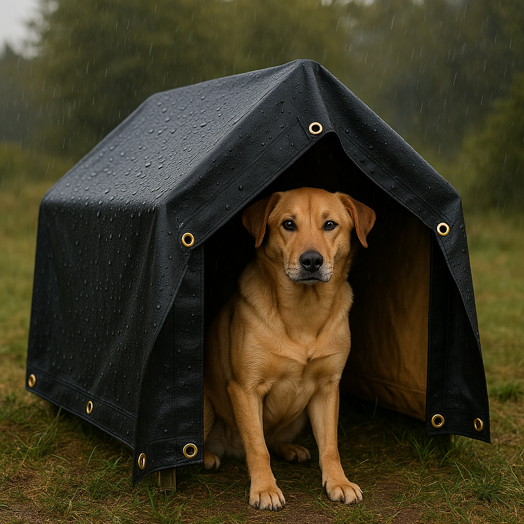 Extra Heavy Duty 270gsm Laminated Tarpaulin Waterproof Ground Sheet Cover - Black & Gold All-Weather Protection