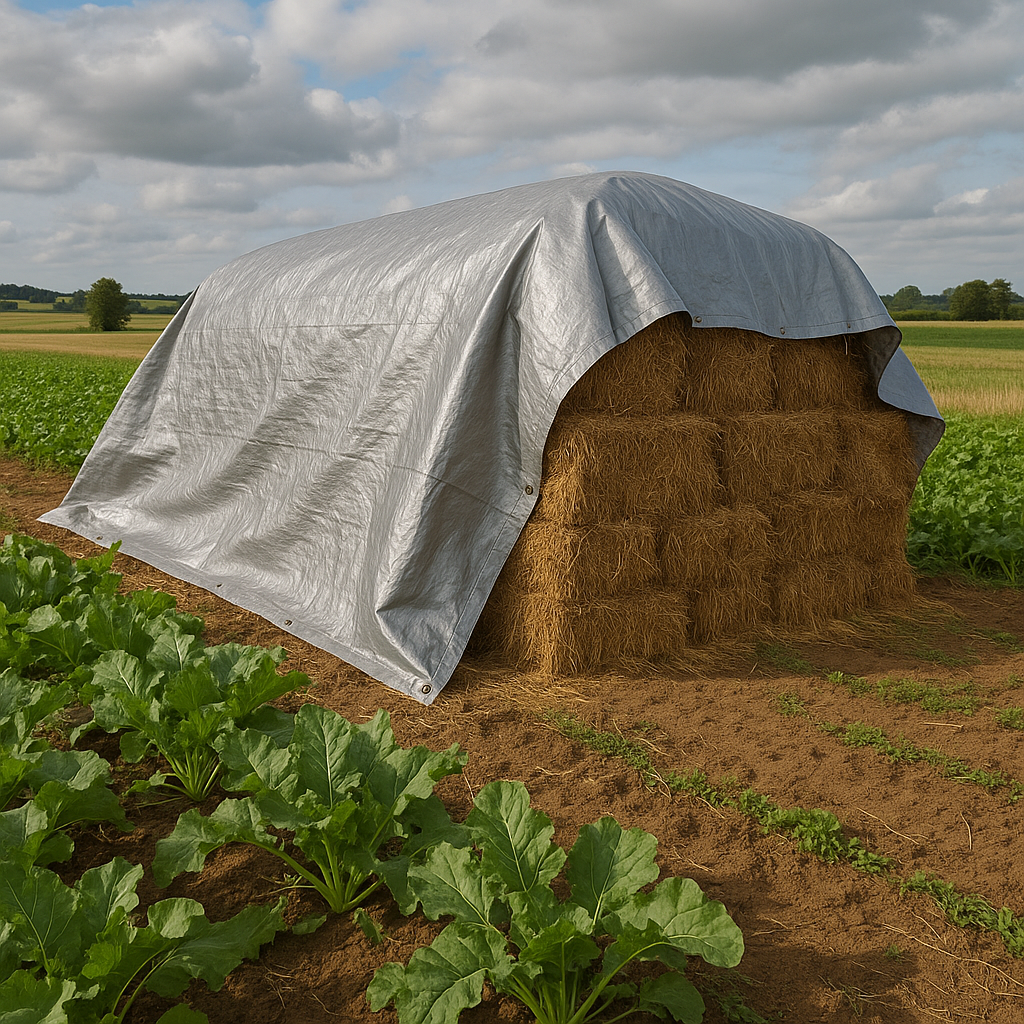 Medium Duty Waterproof Tarpaulin 140gsm – Silver Tarp Sheet for House Protection and Outdoor Camping