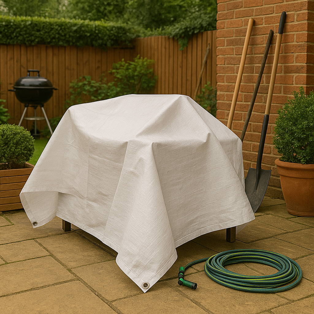 Heavy-Duty Multipurpose Waterproof Tarpaulin – UV Protected Super White 200gsm Cover for Outdoor Use