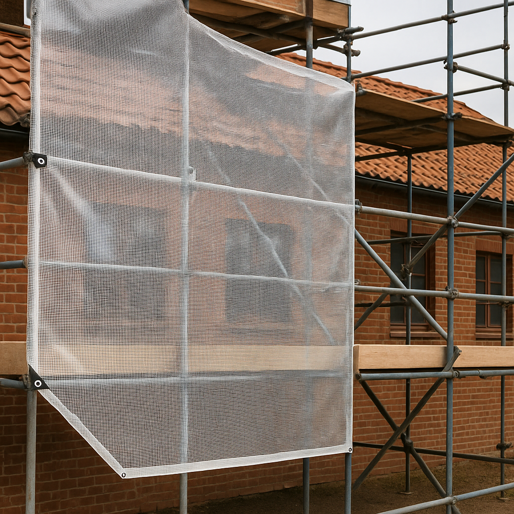 170gsm clear tarp protecting outdoor materials from rain – transparent tarpaulin – Tarpaulins UK