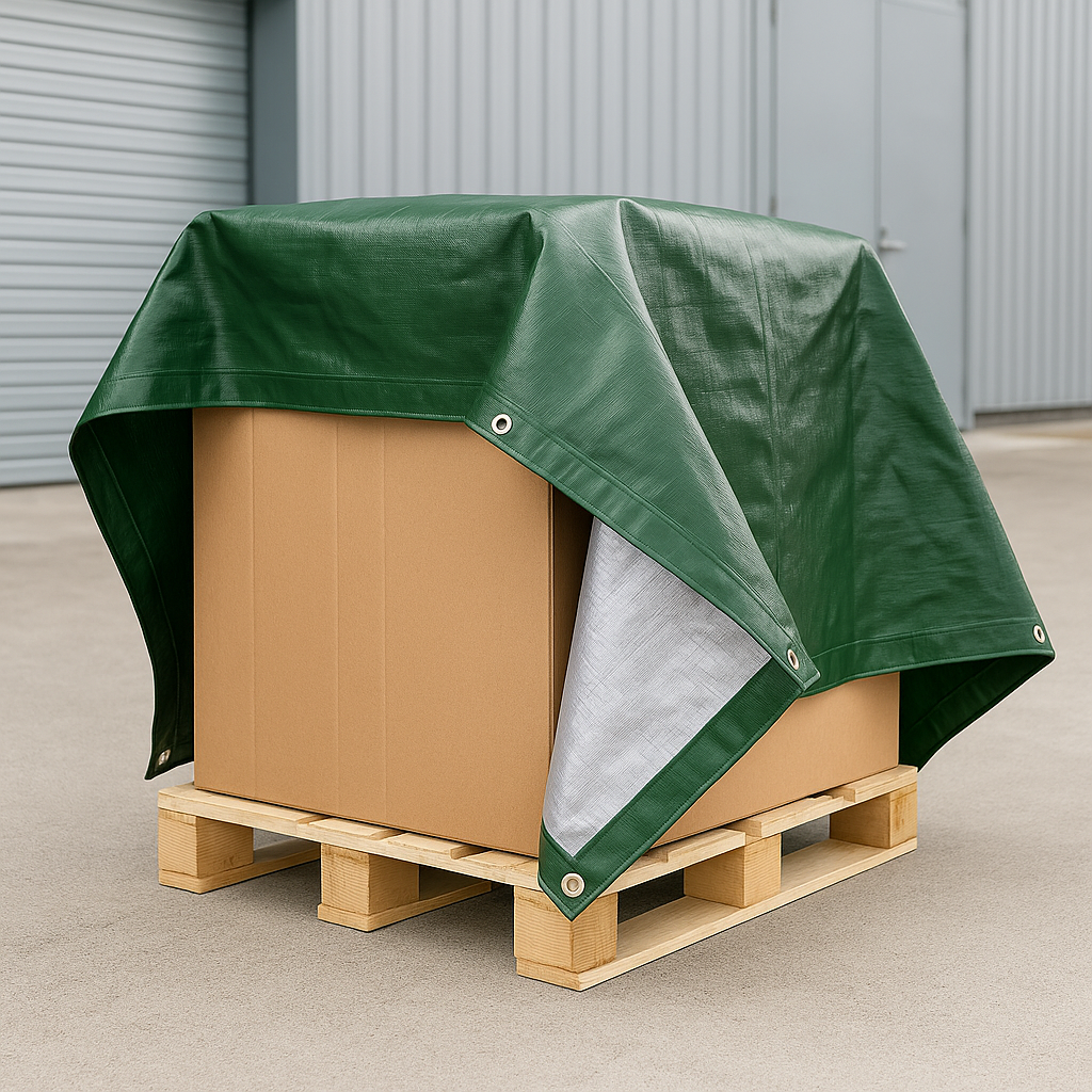 Waterproof Green and Silver Tarpaulin – 140gsm Heavy Duty UV Resistant Cover