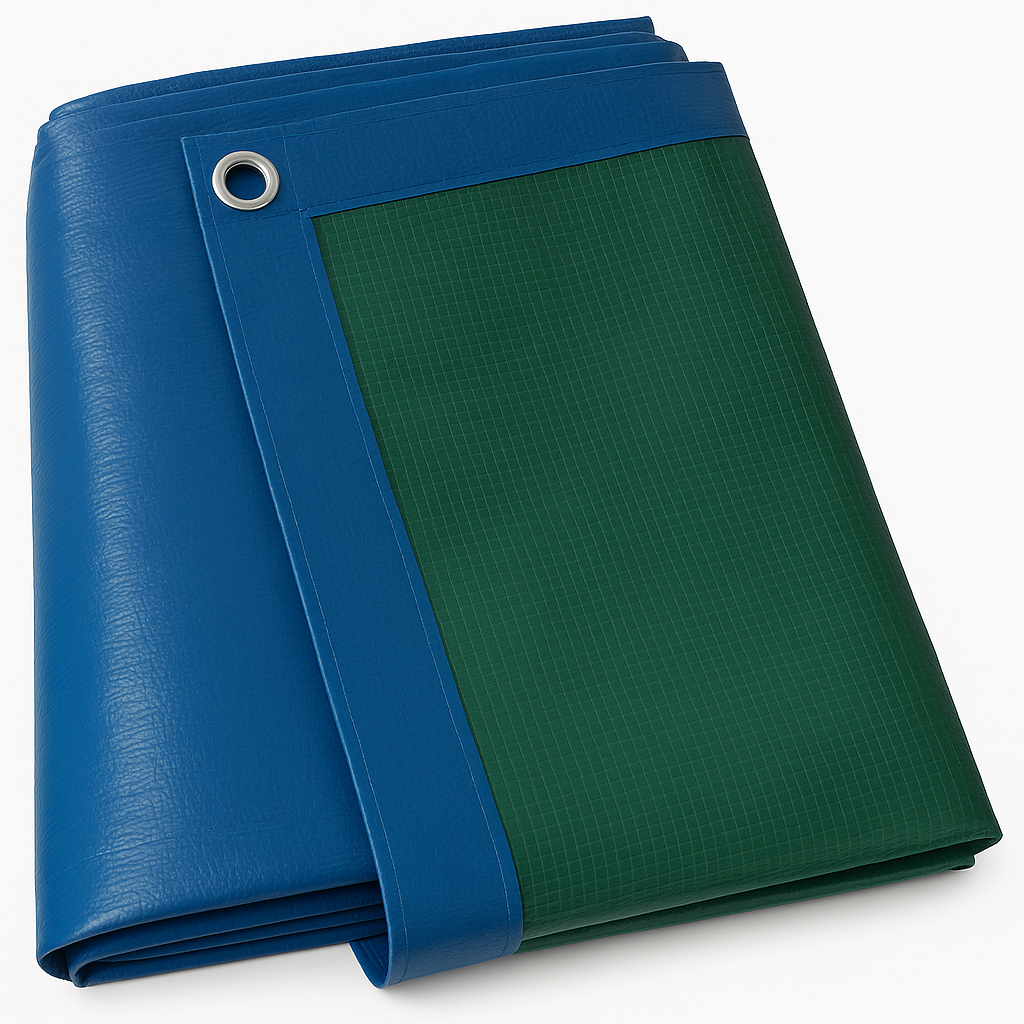 Multi-Purpose Waterproof Budget Tarpaulins - Blue/Green 70GSM Heavy Duty Cover
