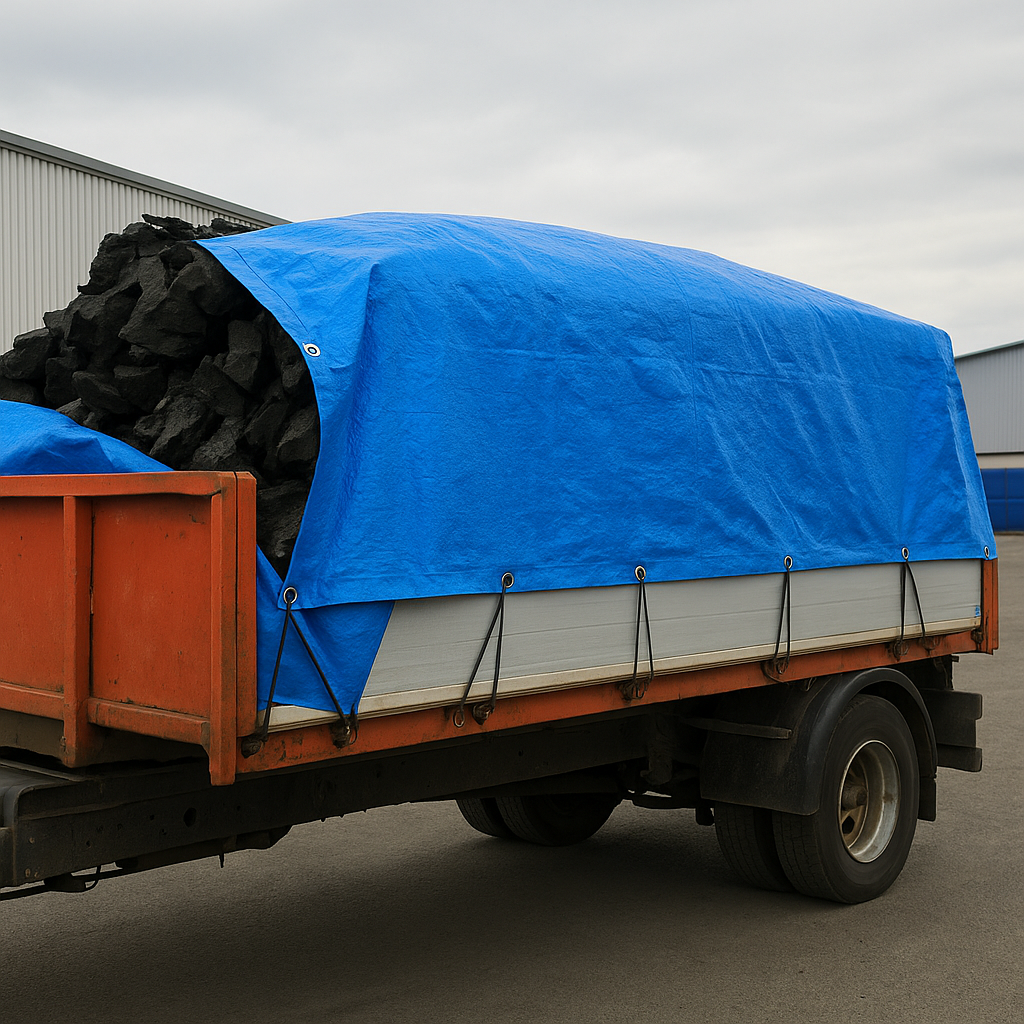 Heavy Duty Blue Waterproof Tarpaulin 100gsm – Reinforced Multi-Purpose Cover Sheet with Metal Eyelets for Outdoor Protection