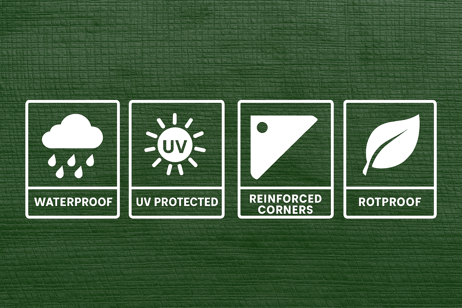 250gsm green brown waterproof tarp corner reinforcement – industrial grade cover – Tarpaulins UK