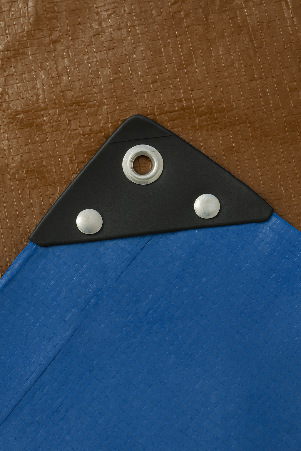 185gsm UV Protected Waterproof Heavy Duty Tarpaulin- Brown and Blue Outdoor Cover for All-Weather Protection