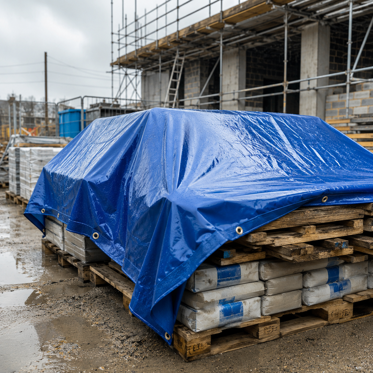 Heavy-Duty Tarpaulin 650gsm - Waterproof Cover Sheet with Reinforced Eyelets (Multiple Sizes)