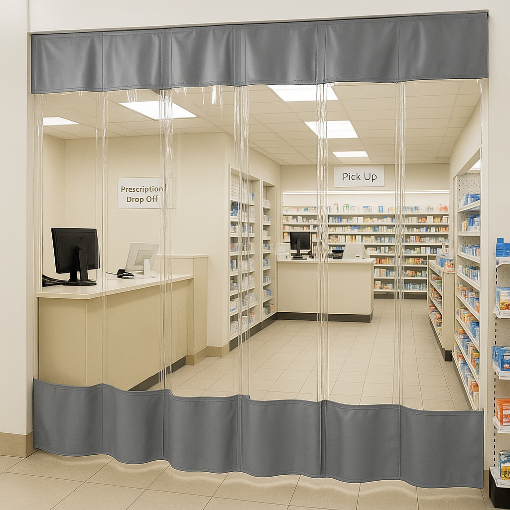 Clear PVC Outdoor Waterproof Curtain – 0.6 mm Heavy-Duty Vinyl with Reinforced Hems, Eyelets & Hooks | Weather Barrier for Patios, Garages & Garden Rooms