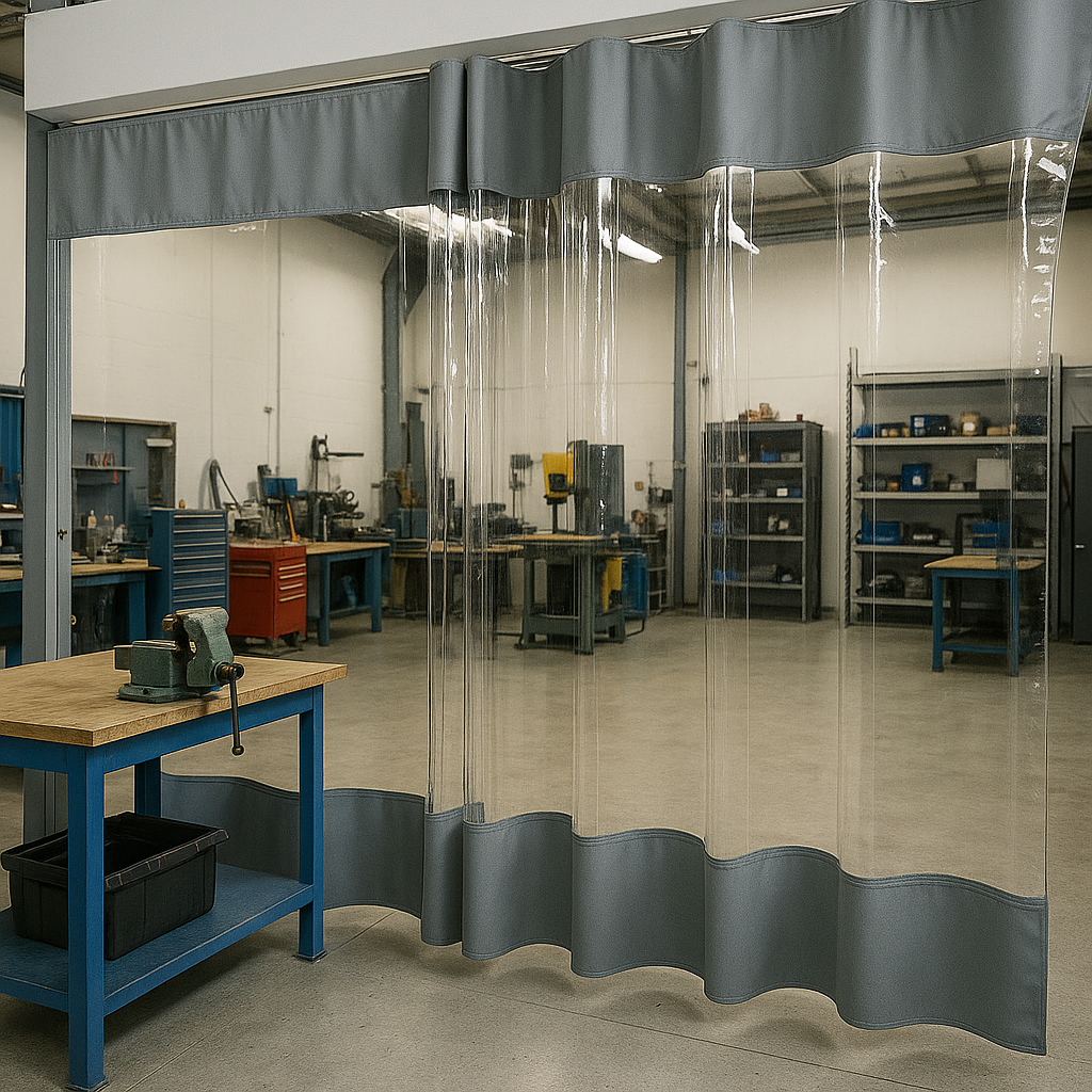 Clear PVC Outdoor Waterproof Curtain – 0.6 mm Heavy-Duty Vinyl with Reinforced Hems, Eyelets & Hooks | Weather Barrier for Patios, Garages & Garden Rooms