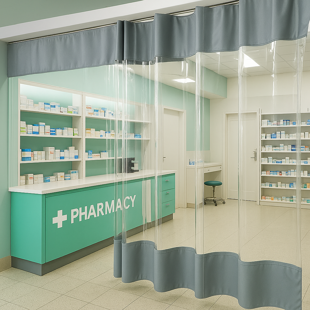 Clear PVC Outdoor Waterproof Curtain – 0.6 mm Heavy-Duty Vinyl with Reinforced Hems, Eyelets & Hooks | Weather Barrier for Patios, Garages & Garden Rooms