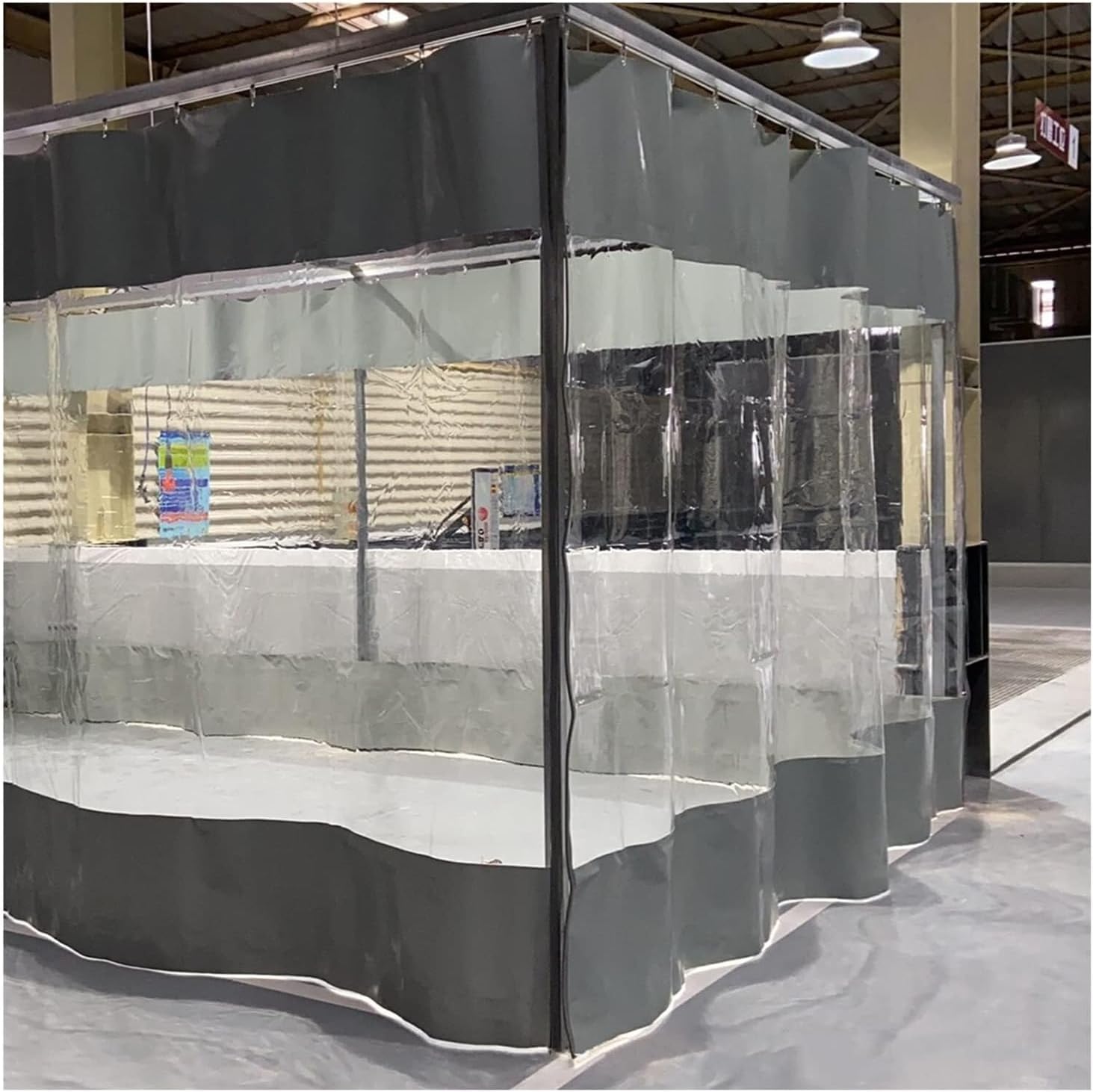 PVC Transparent Outdoor Waterproof Curtain – Heavy-Duty 0.6mm Vinyl, Clear Weatherproof Panels with Eyelets & Hooks – Garages, Patios, Gardens