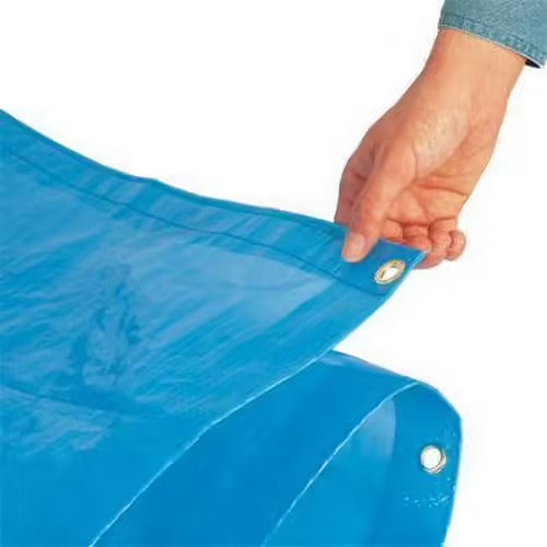 Water-Resistant Blue Polyethylene Tarpaulin Durable Outdoor Cover for Camping Construction and Weather Protection