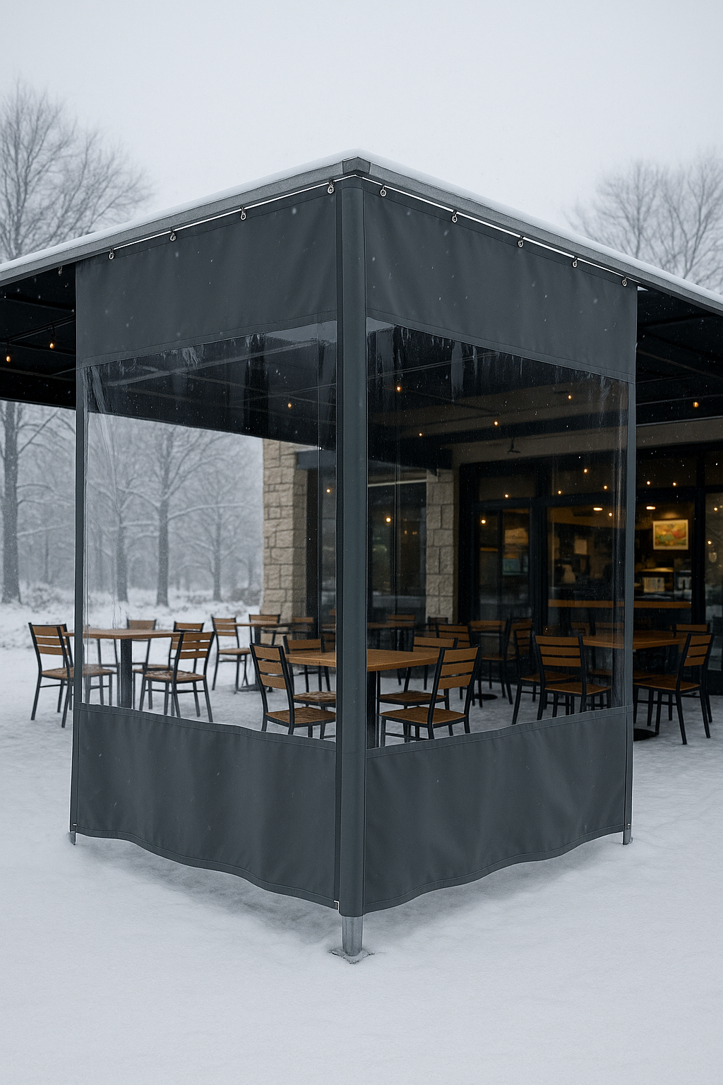 PVC Transparent Outdoor Waterproof Curtain – Heavy-Duty 0.6mm Vinyl, Clear Weatherproof Panels with Eyelets & Hooks – Garages, Patios, Gardens