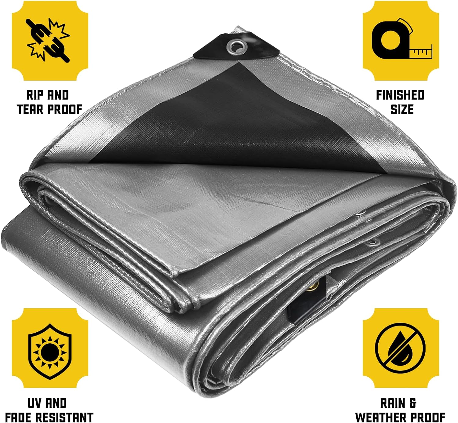Industrial Heavy Duty Polyethylene Tarpaulin – 305gsm Ultra-Durable Waterproof Tarp for Construction Outdoor