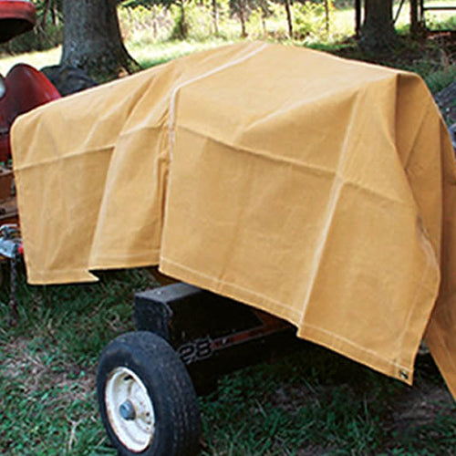 Heavyweight Waxed Canvas Tarp 18oz Eco Alternative to Plastic Industrial-Grade Protection for Outdoor Equipment
