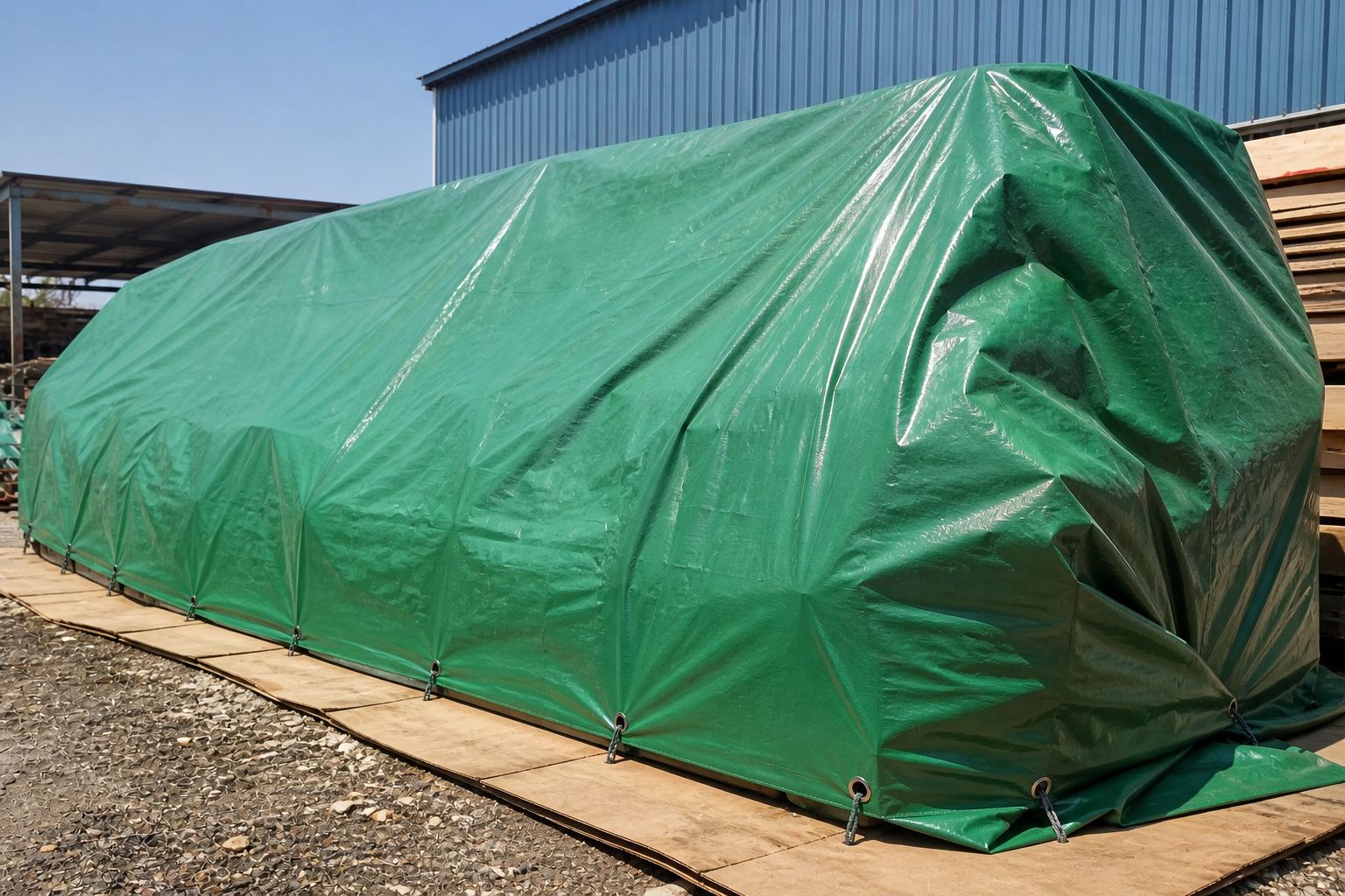 420gsm Heavy Duty Waterproof Tarpaulin – Strong PVC Cover with Eyelets for Garden, Trailer, Roof & Outdoor Protection
