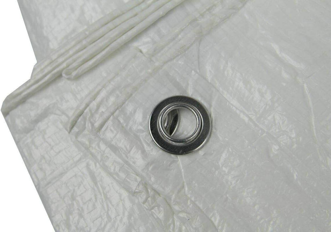 Versatile White Tarpaulin Waterproof 90GSM – Durable Cover Sheet for Furniture Caravans, and All-Weather Protection