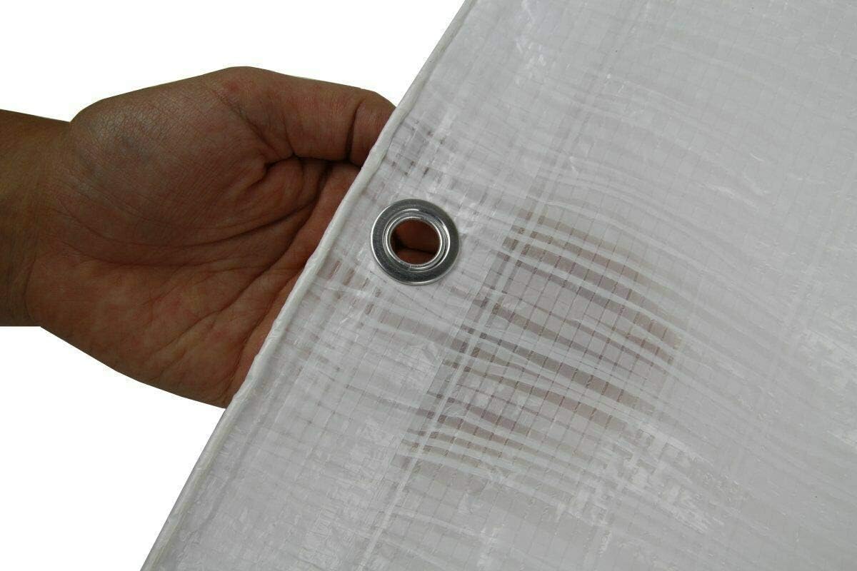Versatile White Tarpaulin Waterproof 90GSM – Durable Cover Sheet for Furniture Caravans, and All-Weather Protection