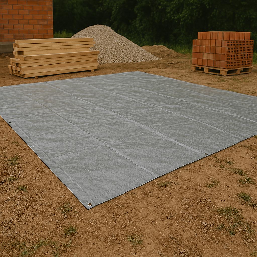 Waterproof & UV-Proof Heavy-Duty Tarpaulin 140GSM Silver Tarp for Cars, Boats & Garden Gear