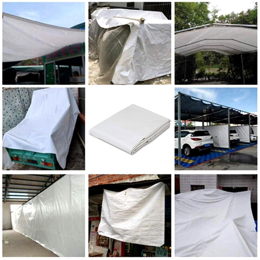 Rotproof UV Protected Heavy Duty Tarpaulin - Super White 200gsm Waterproof Cover