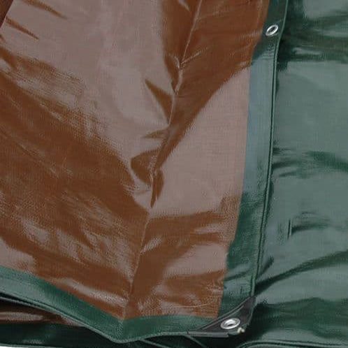 Dim Gray Rotproof UV Protected Green and Brown Heavy Duty Tarpaulin 250gsm