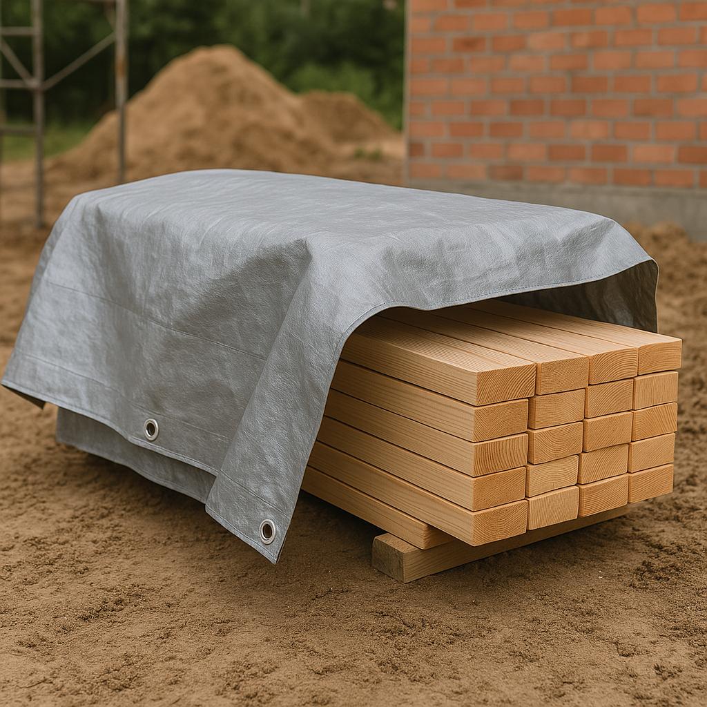 Waterproof & UV-Proof Heavy-Duty Tarpaulin 140GSM Silver Tarp for Cars, Boats & Garden Gear