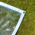 Dark Olive Green Glass Clear Tarp Tarpaulin UV Resistant Clear Heavy Duty As Glass Market Stall