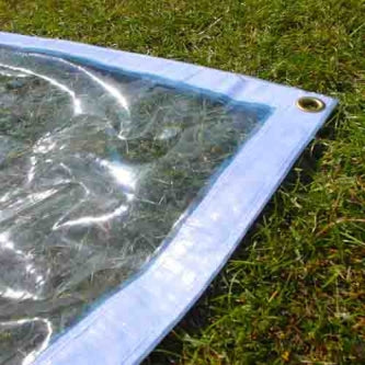 Dark Olive Green Glass Clear Tarp Tarpaulin UV Resistant Clear Heavy Duty As Glass Market Stall