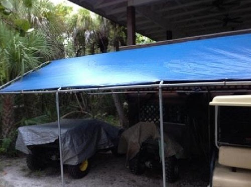 Black Heavy Duty UV Resistant Blue Tarpaulin 110gsm