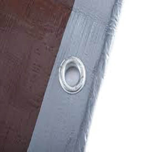 Dim Gray Heavy Duty Water Proof UV Resistant PVC Tarpaulin Silver And Brown