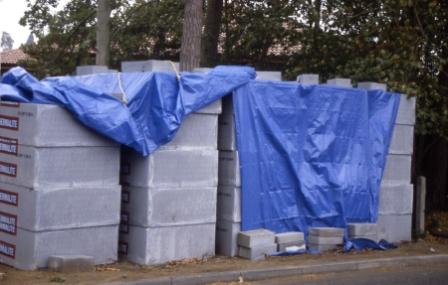 Light Slate Gray Waterproof Multipurpose Blue Tarpaulin 100gsm Lightweight Tarpaulin Cover