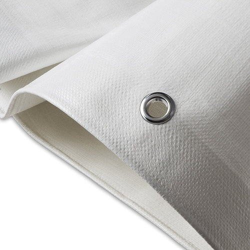 Light Gray White Tarpaulin 180gsm High Density Woven Polyethylene Tarp Waterproof