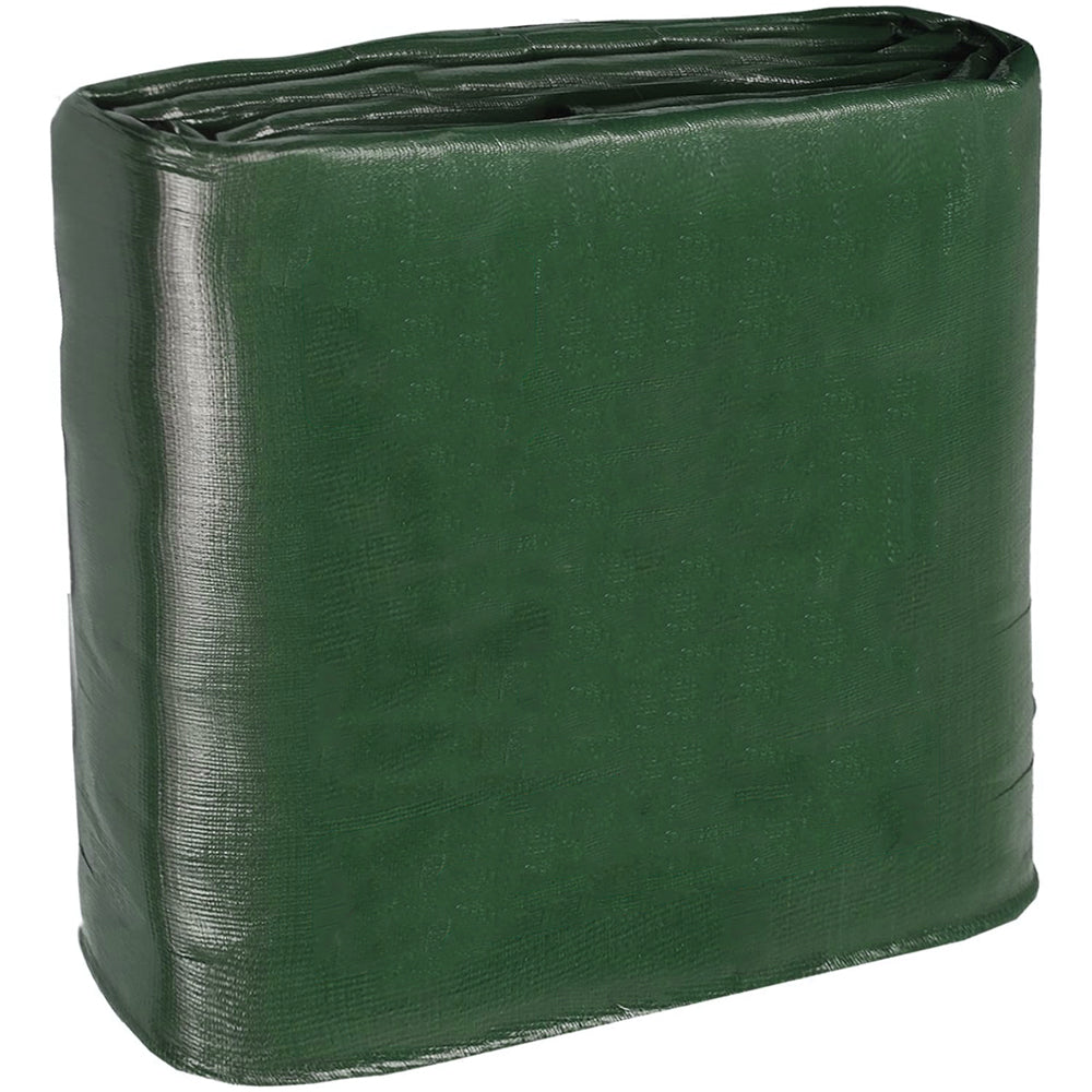 Heavy Duty Waterproof Polyethylene Tarpaulin 155gsm Green/Black - Durable All-Weather Tarp